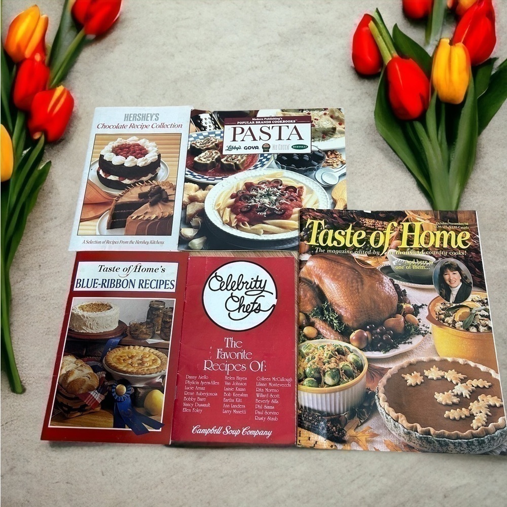 Vintage Cookbook Magazine Bundle Taste of Home Hershey’s Chocolate Pasta